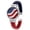 Red/Blue, variant on July Fourth Independence Day American United State Flag Bangle Watch with Round Watch Face