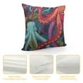 thumbnail image 4 of MLJA Square Throw Pillow Covers Cartoon Funny Colorful Octopus Pattern Pillow Cases Decorative for Home Bedroom Sofa Pillowcases Standard., 4 of 5