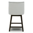 thumbnail image 4 of CHITA 26 inch Faux Leather Swivel Upholstered Counter Height Bar Stools with Full Back, Set of 2, Pure White, 4 of 11