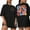 Black, variant on iTNHFP Women Tshirts Womens Tops Plus Size Women'S Club Letter Print T Shirt Cute Top Casual Graphic Tee
