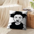 thumbnail image 4 of LALILO Throw Pillow Covers Girls Afro Black Afro Girls Woman Cushion Cover 18" x 18", 2 Pack, 4 of 6
