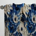 thumbnail image 6 of Designart "Blue Scrollwork Swirls: Victorian Inspired II" Floral Curtain Single Panel, 6 of 6