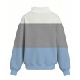 thumbnail image 4 of Grblisyd Sweatshirts for Girls Cute Color Block Preppy Loose Hoodies Crewneck Raglan Long Sleeve Pullover Tops, 4 of 4