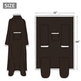 thumbnail image 4 of Catalonia Sherpa Wearable Blanket with Sleeves & Foot Pockets for Adult Women Men, Comfy Snuggle Wrap Sleeved Throw Blanket Robe, Gift Idea, Brown, 75" x 53", 4 of 7