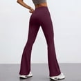 thumbnail image 5 of Womens Wide Leg Sweatpants Womens Cargo Work Pants Straight Leg Pants Women Yoga Work Pants for Women Women's Pants Casual Women Cargo Pants with Pockets Dark Purple L, 5 of 6