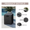 thumbnail image 4 of VENTOPYR Outdoor Hideaway Tank Table for Gas Fire Pits, Hides Standard 20lb 16-inch Propane Tank Cover w Side Handles (Light Gray), 4 of 5