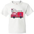 thumbnail image 3 of Inktastic 4th of July Firetruck with Red and Blue Stars Youth T-Shirt, 3 of 5