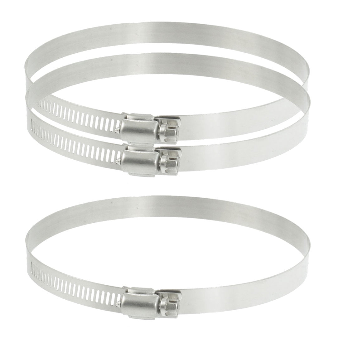 3 Pcs 118mm140mm Adjustable Stainless Steel Worm Drive Hose Clamps