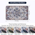 thumbnail image 3 of Wonnitar 3'x5' Bohemian Medallion Area Rug,Bedroom Rug Soft Throw Printed Bathroom Kitchen Entry Foyer Mat, Vintage Non-Slip Washable Carpet for Front Door Laundry Room Bath Office, 3 of 7