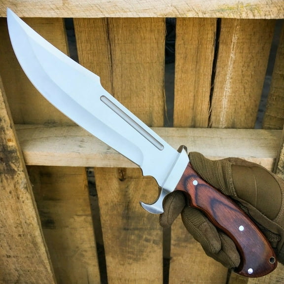 13.5" HEAVY DUTY HUNTING FIXED BLADE Rambo BOWIE Camping Outdoor Knife