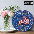 thumbnail image 6 of 1pc Happy 4th of july 8x8in Round Shaped Aluminum Sign, 8x8 inch Wall Art Metal Sign Wall Decorative Sign & Plaque, 6 of 6