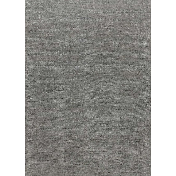 Ahgly Company Indoor Rectangle Mid-Century Modern Carbon Gray Solid Area Rugs, 7' x 9'