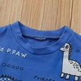 thumbnail image 3 of Toddler Baby Boy Clothes Short Sleeve Little Dinosaur Pattern Shorts 2 Piece Summer Clothes Baby Boy Outfit, 3 of 5