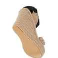 thumbnail image 3 of Alpargata sandalia de plataforma con yute natural para mujer con ajuste de listones negro estilizados. Platonia  ANTONELLA-03-NEGRO, 3 of 6