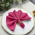 thumbnail image 2 of Efavormart Pack of 5 FUSHIA Premium 17" x 17" Washable Polyester Napkins Great for Wedding Party Restaurant Dinner Parties, 2 of 10