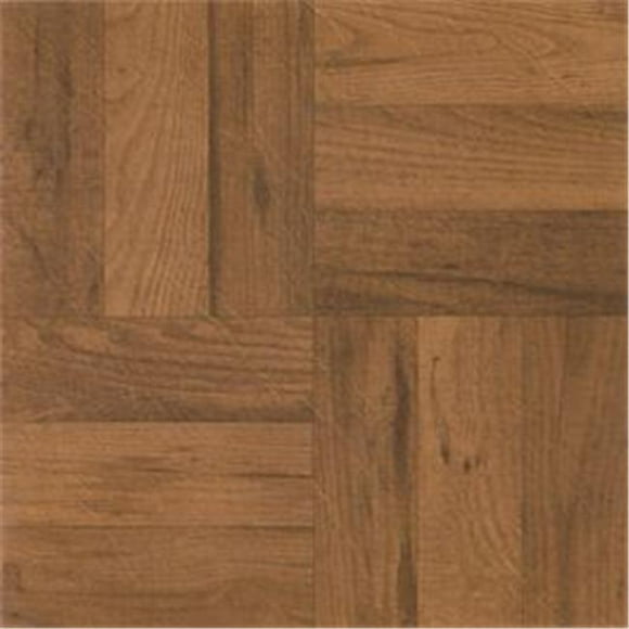 Achim Importing Co., Inc. NEXUS 3 Finger Med. Oak Parquet 12 Inch x 12 Inch Self Adhesive Vinyl Floor Tile #225