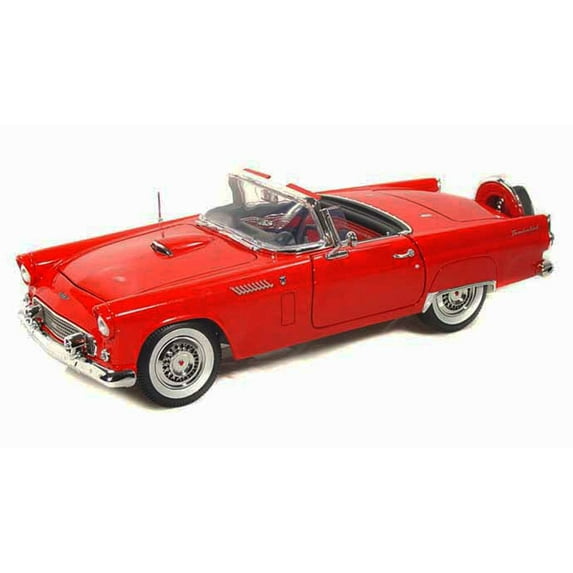 1956 Ford Thunderbird Convertible, Red - Motormax 73173 - 1/18 scale Diecast Model Toy Car