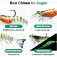 thumbnail image 6 of TRUSCEND Easy Catch Pre-rigged Soft Fishing Lures for Freshwater and Saltwater, Super Durable TPE Bass Jig Lures, Lifelike Shrimp Bait, Weedless Crayfish Lures, Amazing Fishing Gifts, Keep Separately, 6 of 8