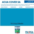 thumbnail image 2 of PINTURA VINILICA ACUA COVER COLOR AZUL MEDIO MATE ACUARIO CUBETA, 2 of 5