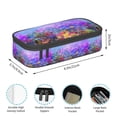 thumbnail image 4 of Uemuo Colorful Purple Cosmos Flower Printed Large Pencil Case, Big Capacity Pencil Pouch Stationery Pen Bag, Storage High Capacity Bag Pouch Holder Box Organizer, Marker Pen Case, 4 of 9