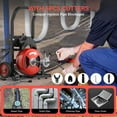 thumbnail image 4 of 75FT x 1/2 Inch Electric Drain Cleaning Machine, 450W Auto Feed Portable Electric Sewer Snake, Electric Drain Auger with 6 Cutter Air-Activated Foot Switch for 2" to 4" Pipes, 4 of 6