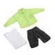 thumbnail image 1 of Conjunto de camisa, chaleco y pantalones cortos, Mini ropa informal en miniatura, ropa para muñecas de 6 pulgadas, figuras en miniatura, accesorios de verde CUTICAT pantalones de muñeca, 1 of 8