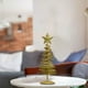 thumbnail image 5 of Adorno de árbol de Navidad | Adorno de estrella de metal de hierro dorado con purpurina fina, decoración navideña duradera de 16x5cm | Diseño de bobinado 3D brillante, elegante decoración festiva, 5 of 6