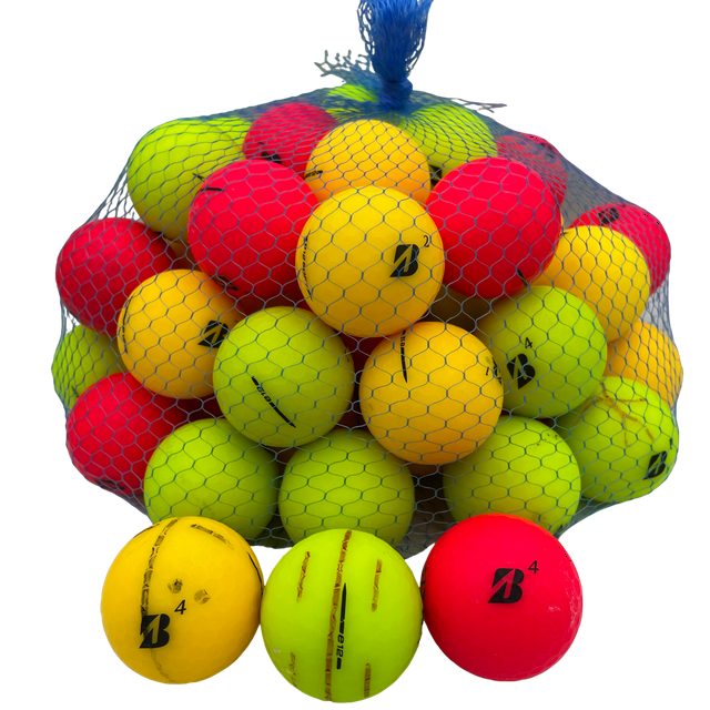 Golf Ball Planet - Bridgestone E12 Recycled Golf Balls 3A/Good (50 Pack, Matte Color Mix)