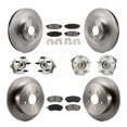 thumbnail image 1 of Transit Auto Front Rear Hub Bearings Assembly Disc Brake Rotors and Semi-Metallic Pads Kit (10Pc) for Car 2005 Subaru Outback Legacy - Left Right Side (Driver Passenger) KBB-109541, 1 of 11