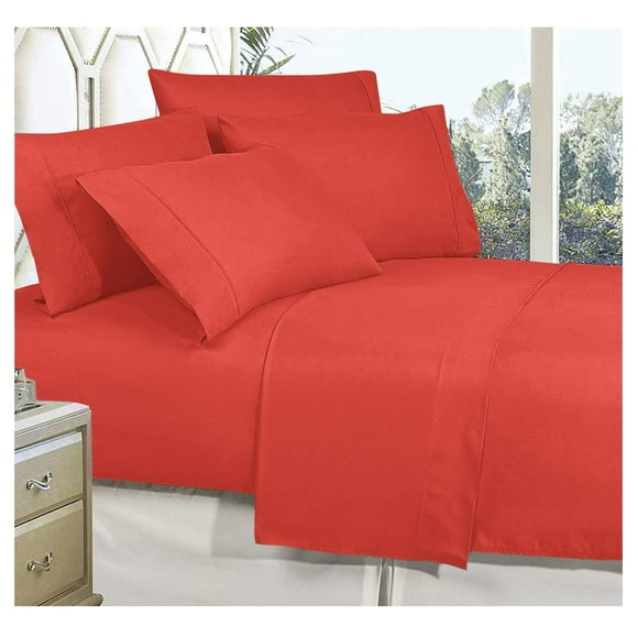 CELINE LINEN Best Softest Coziest Bed Sheets Ever! 1800 Premier Hotel Quality Wrinkle-Resistant 4-Piece Sheet Set with Deep Pockets California King Rust