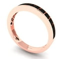 thumbnail image 2 of 0.39 ctw Wedding Band for Women - 14K Rose Gold Natural Onyx Stackable Eternity Ring, 2 of 6