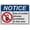 Warning Sign 2, variant on Weatherproof Horizontal ANSI Phone Rules Sign (Use of mobile phones prohibited in this area) - 8"x12" UV Resistant Indoor Outdoor Workplace Industrial Caution Danger Warning Sign