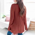 thumbnail image 4 of Women's Open Front Cardigan Sweater Casual Button Down Cable Knit Sweater Coat, 4 of 4