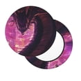 thumbnail image 2 of Balery Neon Futuristic Dragon Fundas de asiento para taburete de bar redondo de tela de terciopelo ajustables que protegen de arañazos y manchas para sillas de 14 a 17 pulgadas.-12 inch, 2 of 7