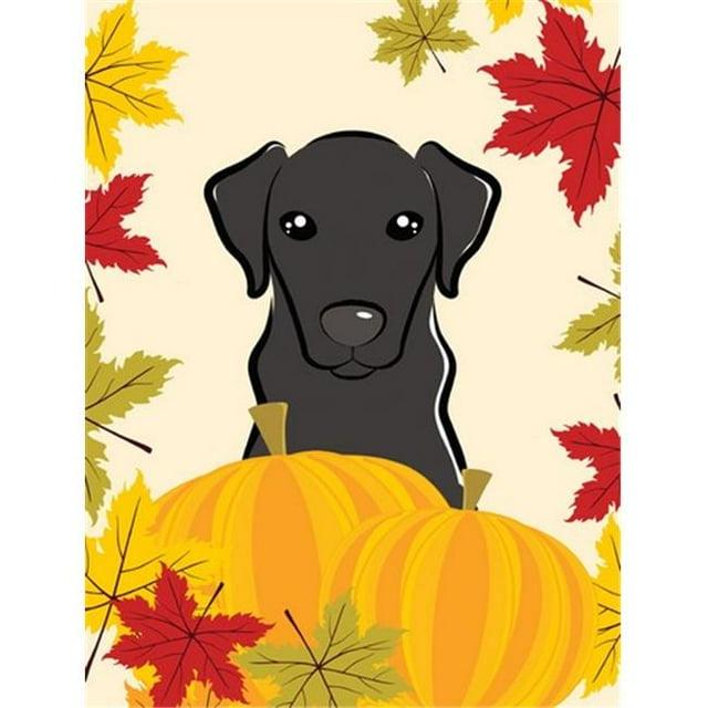 Black Labrador Thanksgiving Flag Garden