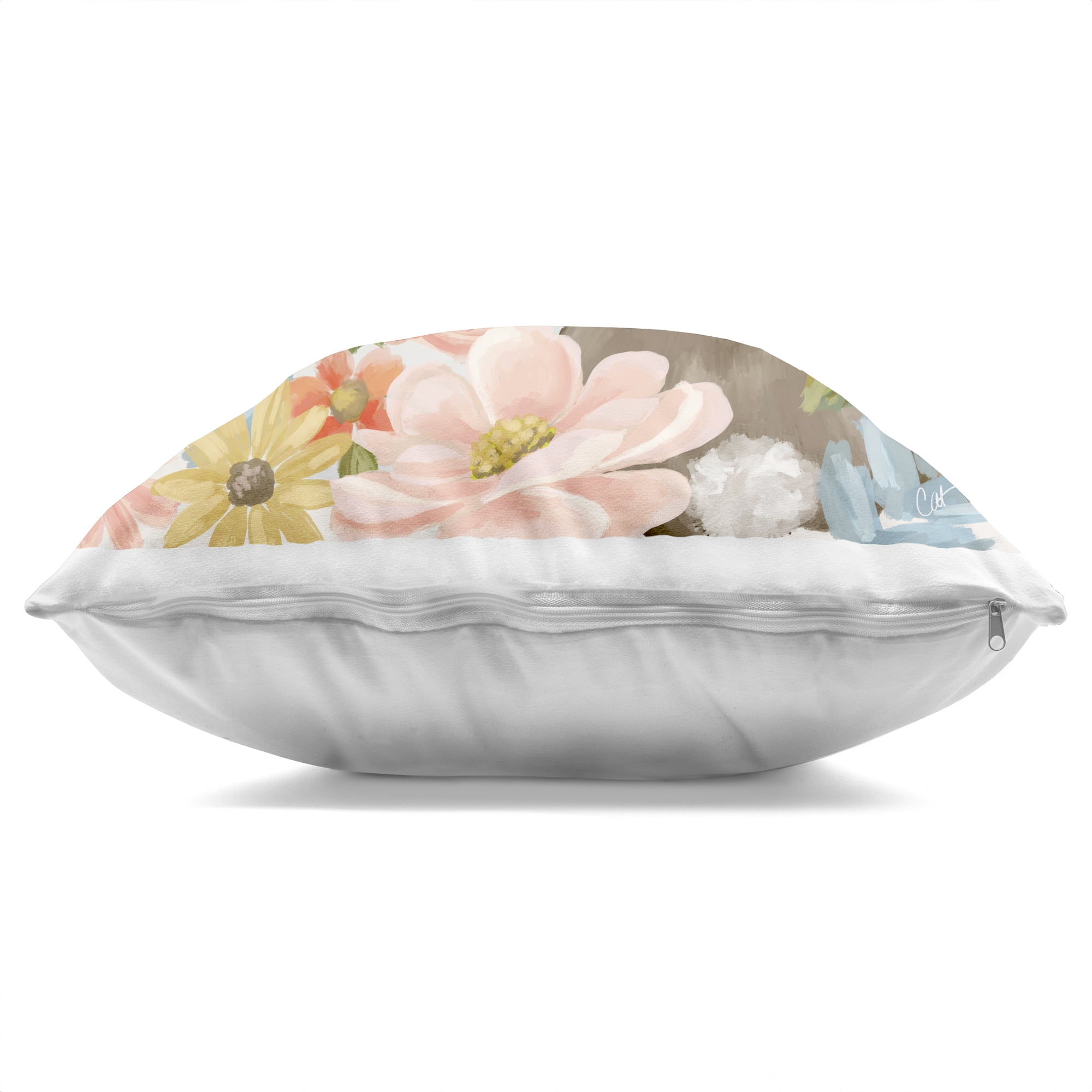 Stupell Industries Bunny In The Blooms Decorative Printed Throw Pillow, design by Cat Thurman Designs