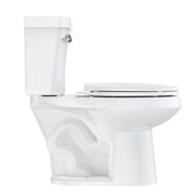 Faitaliicy Elongated Toilets For Bathrooms Two-Piece Toilet With Comfortable Close Seat 1.28 Siphonic Flush Toilet Powerful Modern Standard Toilet With Universal Height ADA Cotton