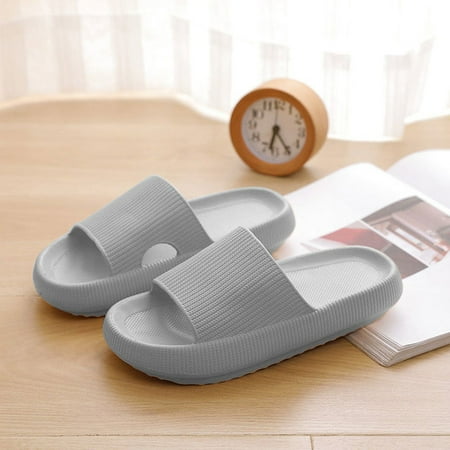 

QWZNDZGR 2022 women EVA Thick Bottom Anti-Slip Bathroom Slippers Unisex Home Bath Slides Shoes Summer Sandals Platform Men Flip Flops
