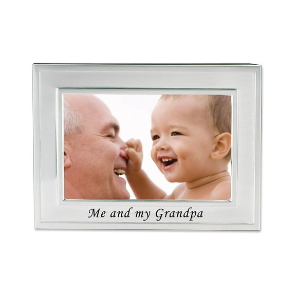 Lawrence Frames Me and My Grandpa 4 in x 6 in Silver Plated Picture Frames
