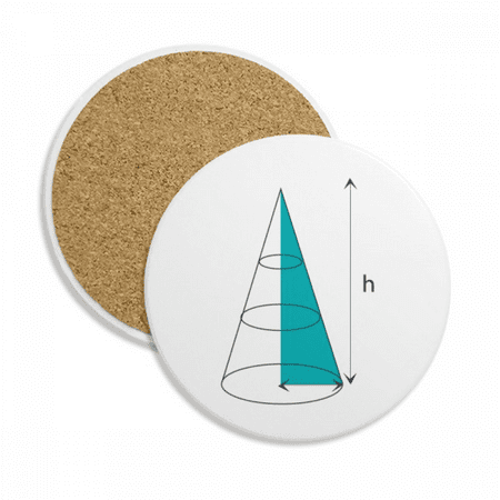 

Mathematical Height Area Volume Cone Coaster Cup Mug Tabletop Protection Absorbent Stone