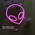 thumbnail image 2 of Led Alien Neon Light Colgante De Pared Lámpara De Neón Dormitorio Decoración Luz Decorativa Luz De Noche Yuarrent HA024895-01, 2 of 6