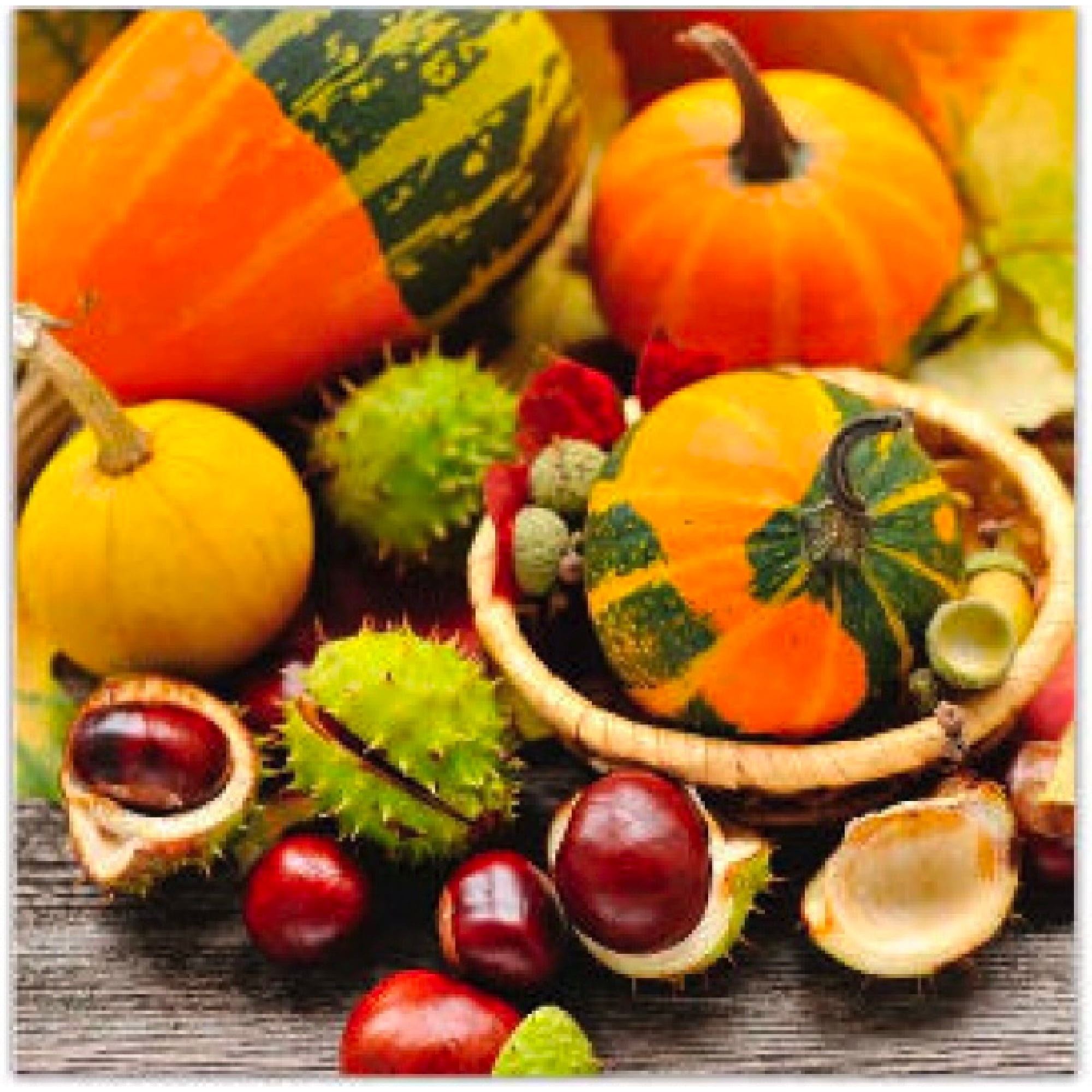 Accessoire Table Fête Halloween 40 Serviettes Automne Citrouille Et Feuilles – 33x33 Cm, Papier épais, Parfaites Pour Thanksgiving, Halloween Et Décoration De Table Serviettes Saisonnières Motifs Chaleureux