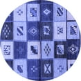 thumbnail image 1 of Ahgly Company Machine Washable Indoor Round Oriental Blue Industrial Area Rugs, 8' Round, 1 of 4