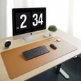 thumbnail image 3 of Two-sided Desk pad Brown Gray 80x40cm Leather Leather multi-coloured, 3 of 4