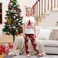 thumbnail image 2 of WBQ Matching Family Pajamas Sets Christmas PJ's with Short Sleeve White Tee and Print Pants Loungewear with Pocket, 2 of 5