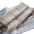 thumbnail image 5 of Tablecloth Rectangular Simple Striped Tablecloth Plain Tassel Cotton Linen Cover Towel Twill Tuck Mantel Countertop Modern Design Restaurant Decoration, 5 of 5