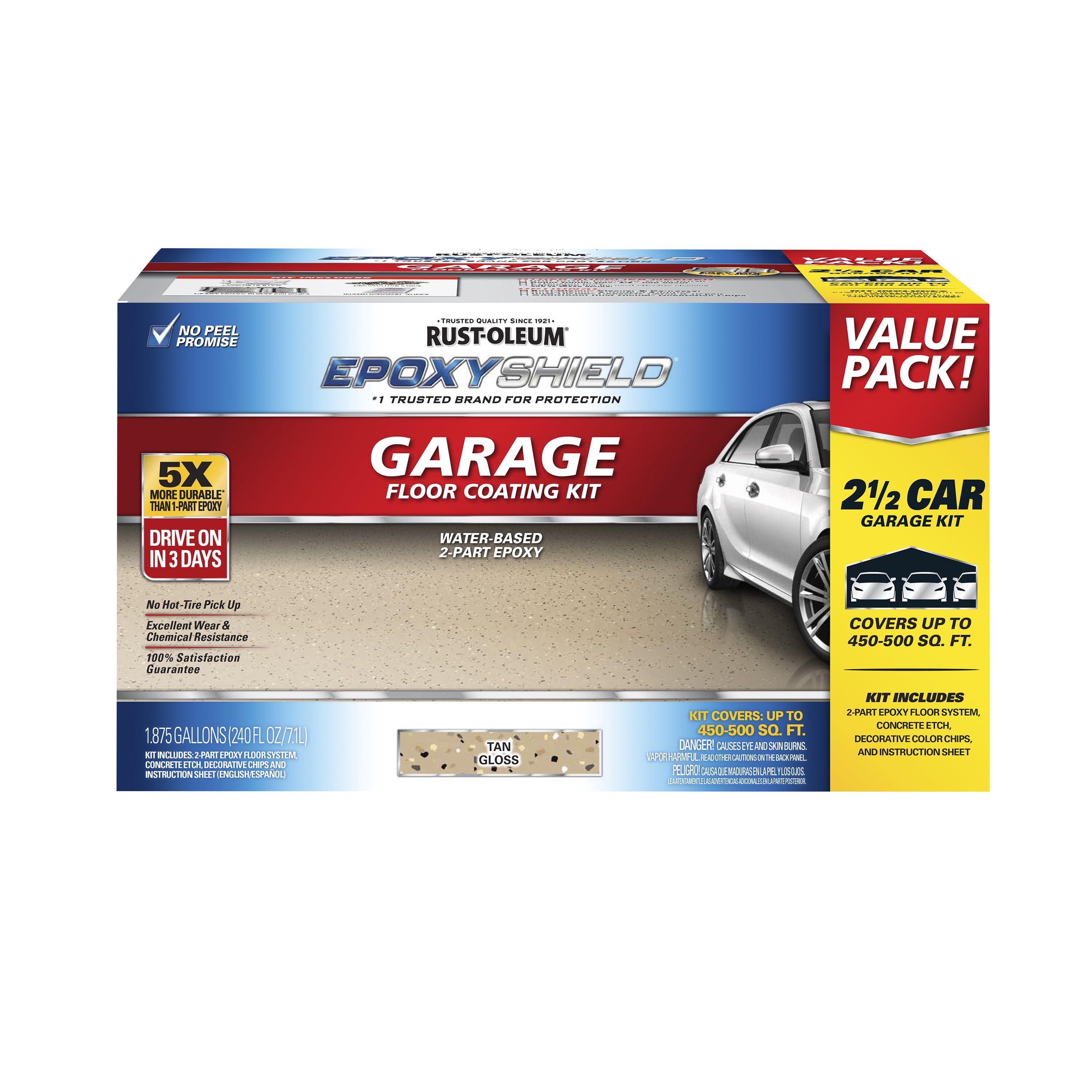 Rust-Oleum EpoxyShield 2.5 Car Garage Dark Tan, Kit