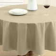 thumbnail image 5 of Home Bargains Plus Sand Café Hotel 70 inch Round Vinyl Dining Tablecloth with Flannel Backing, 5 of 9