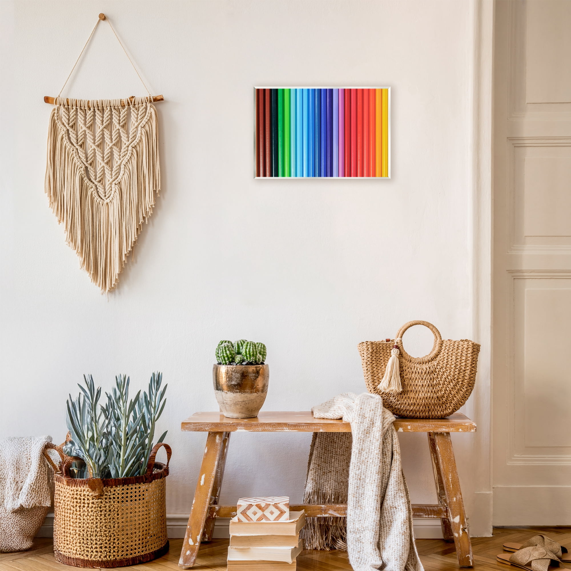 Stupell Industries Colored Pencil Lineup Wall Plaque Art, design by Tom Quartermaine