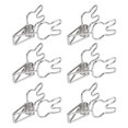 thumbnail image 5 of 100 clips para carpetas con forma de conejo de dibujos animados, clips de cola larga ahuecados de metal, abrazaderas de papel para documentos de oficina, color plateado, 5 of 5